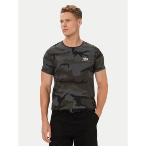 Foto del prodotto Alpha Industries T-shirt Basic T Small Logo Camo 188505C Grigio Regular Fit Nero