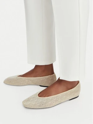 Foto del prodotto Calvin Klein Ballerine Square Ballerina Aop Mesh HW0HW02937 Écru Crema