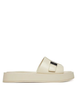 Foto del prodotto Calvin Klein Ciabatte Flatform Slide W / Ck Hw - Lth HW0HW02368 Écru Crema