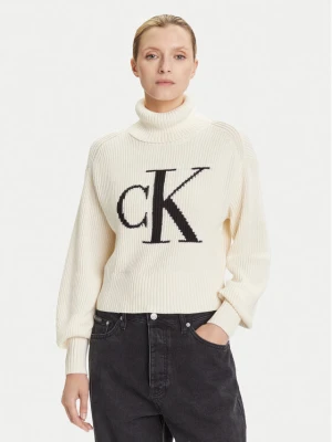 Foto del prodotto Calvin Klein Jeans Dolcevita LV047D349G Écru Loose Fit Crema