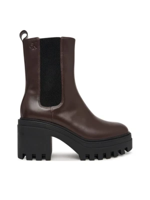 Foto del prodotto Calvin Klein Stivaletti Chunky Heeled Chelsea Lth YW0YW01547 Marrone scuro