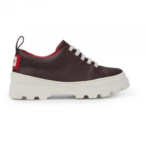 Foto del prodotto CAMPER Brutus - Scarpe casual eleganti per Bimbe - Borgogna, Tessuto in cotone / Pelle liscia