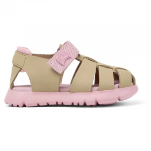 Foto del prodotto CAMPER Oruga - Sandali per Bimbe - Beige, Pelle liscia / Tessuto in cotone