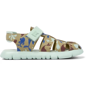 Foto del prodotto CAMPER Oruga - Sandali per Bimbe - Rosso, Blu, Beige, Pelle liscia / Tessuto in cotone