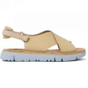 Foto del prodotto CAMPER Oruga - Sandali per Donna - Beige, Pelle liscia / Tessuto in cotone