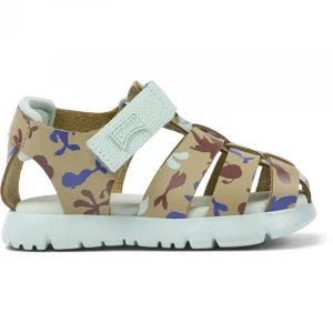 Foto del prodotto CAMPER Oruga - Sandali per PRIMI PASSI - Blu, Beige, Rosso, Pelle liscia / Tessuto in cotone