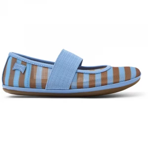 Foto del prodotto CAMPER Right - Ballerine per Bimbe - Marrone, Blu, Tessuto in cotone / Pelle liscia