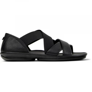 Foto del prodotto CAMPER Right - Sandali per Donna - Nero, Pelle liscia / Tessuto in cotone