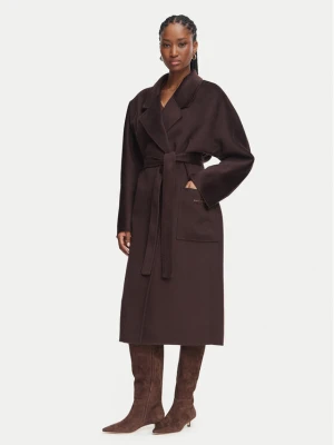 Foto del prodotto Elisabetta Franchi Cappotto di lana CP-01D-66E2-V850 Marrone scuro Regular Fit