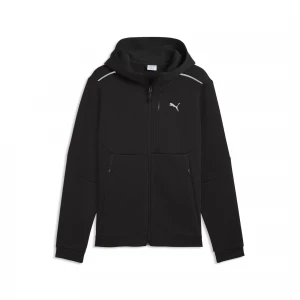 Foto del prodotto Felpa con zip integrale e cappuccio PUMATECH da uomo, Abbigliamento, Nero czarny