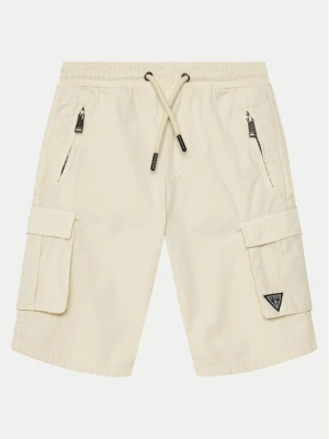 Foto del prodotto Guess Pantaloncini di tessuto L2RD01 D3XN0 Écru Regular Fit Crema