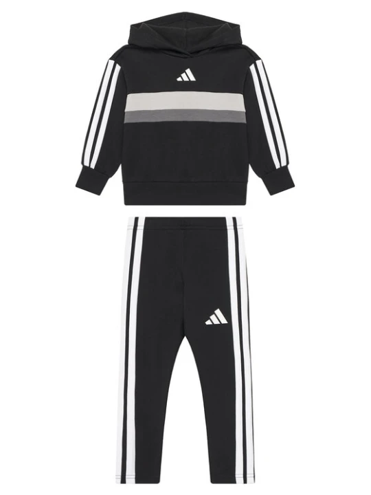 Foto del prodotto adidas Completo felpa e leggings Seasonal Essentials Tiberio 3-Stripes JI6218 Nero Slim Fit