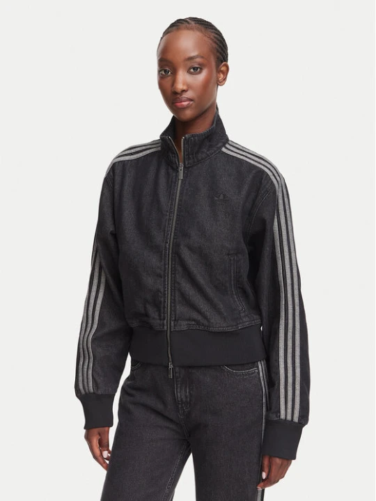 Foto del prodotto adidas Felpa Firebird Denim Tracktop IB6917 Nero Regular Fit