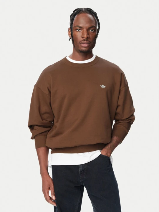 Foto del prodotto adidas Felpa Trefoil Essentials LL1047 Marrone scuro Regular Fit