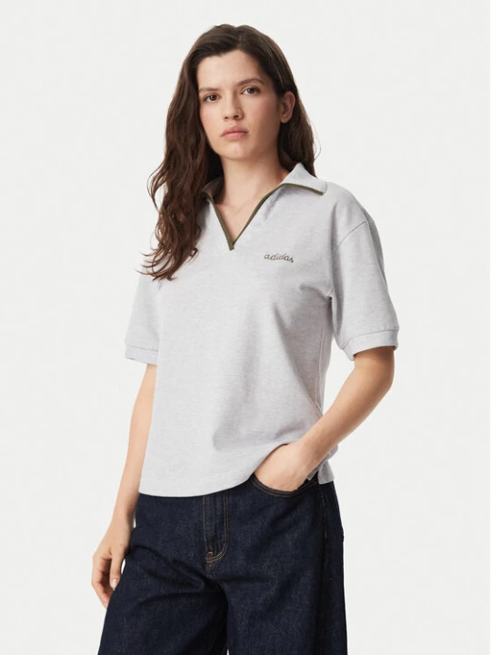 Foto del prodotto adidas Polo Seasonal Essentials Colorpop Polo With Embroidered Graphic KV6855 Grigio Regular Fit