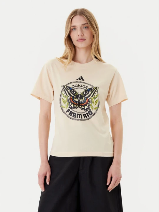 Foto del prodotto adidas T-shirt FARM Graphic JL8614 Beige Regular Fit