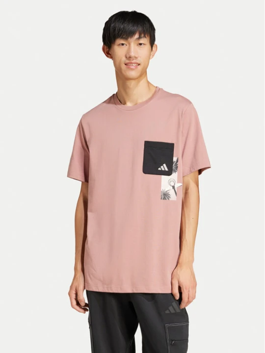 Foto del prodotto adidas T-shirt Lens Elevated Pocket Graphic JJ3927 Rosa Loose Fit
