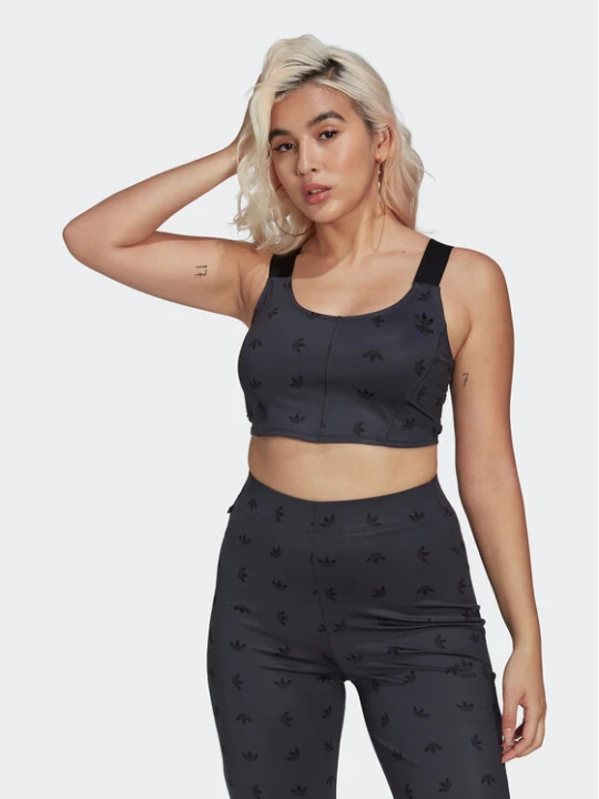 Foto del prodotto adidas Top Allover Print Corset HL9159 Grigio Slim Fit
