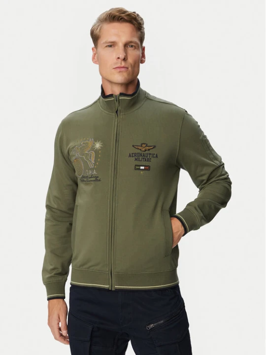 Foto del prodotto Aeronautica Militare Felpa 262FE2134UF00662 Verde scuro Regular Fit