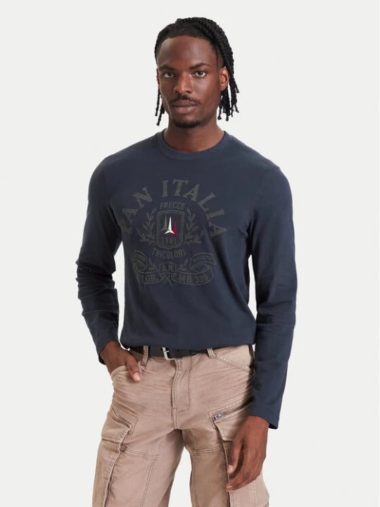Foto del prodotto Aeronautica Militare Longsleeve 262TS2577UJ00749 Blu scuro Regular Fit