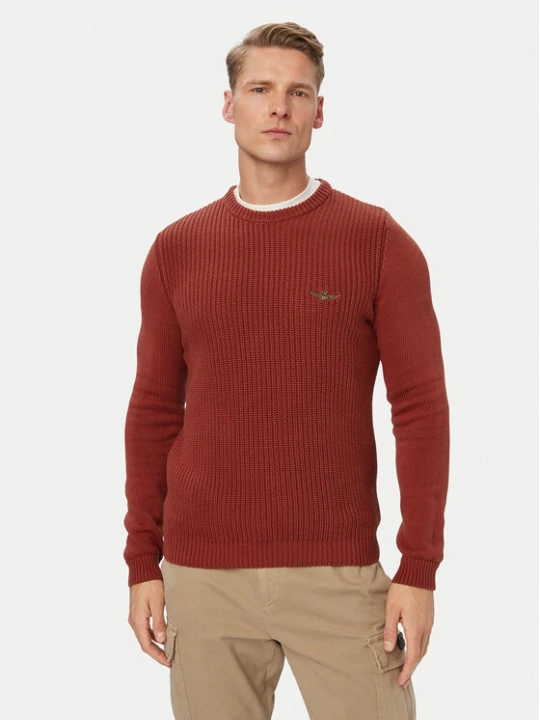 Foto del prodotto Aeronautica Militare Maglione 262MA1571UL00409 Rosso Regular Fit