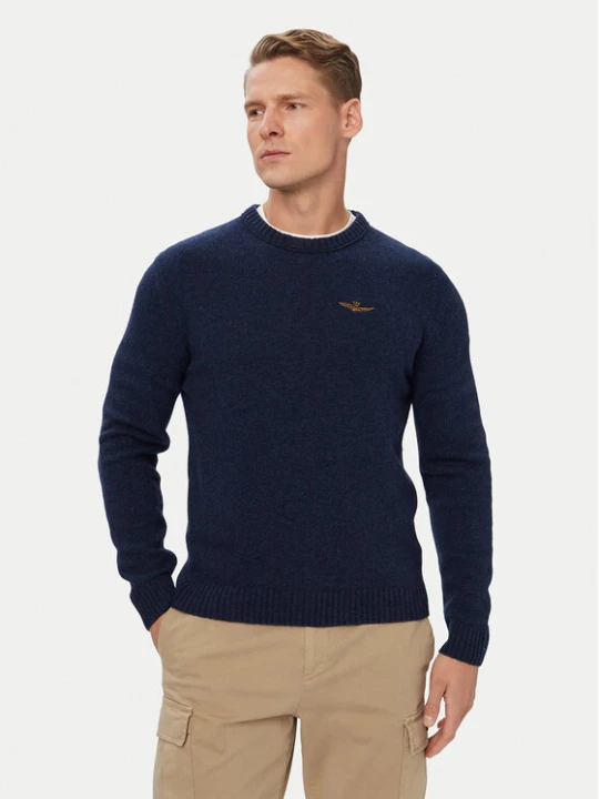 Foto del prodotto Aeronautica Militare Maglione 262MA1645UL00924 Blu scuro Regular Fit