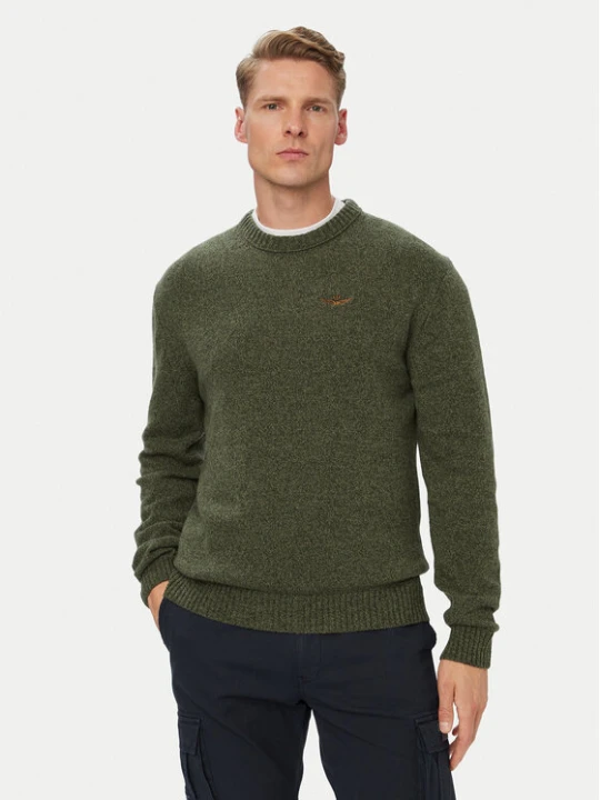 Foto del prodotto Aeronautica Militare Maglione 262MA1645UL00924 Cachi Regular Fit