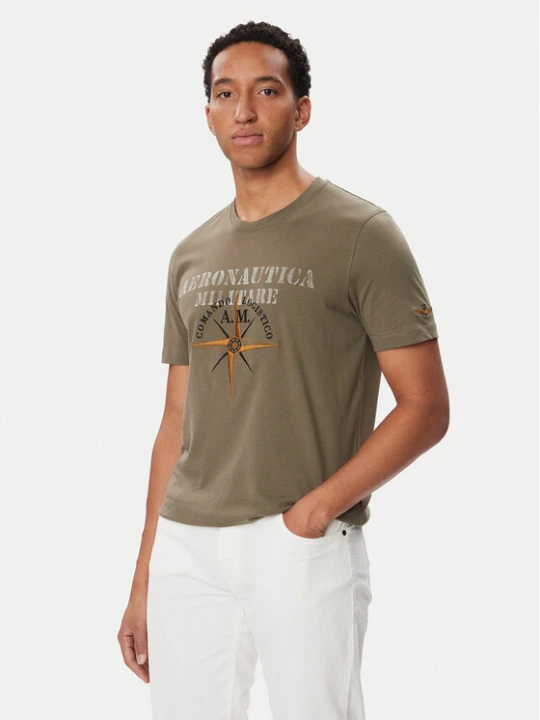 Foto del prodotto Aeronautica Militare T-shirt 262TS2582UJ00750 Cachi Regular Fit