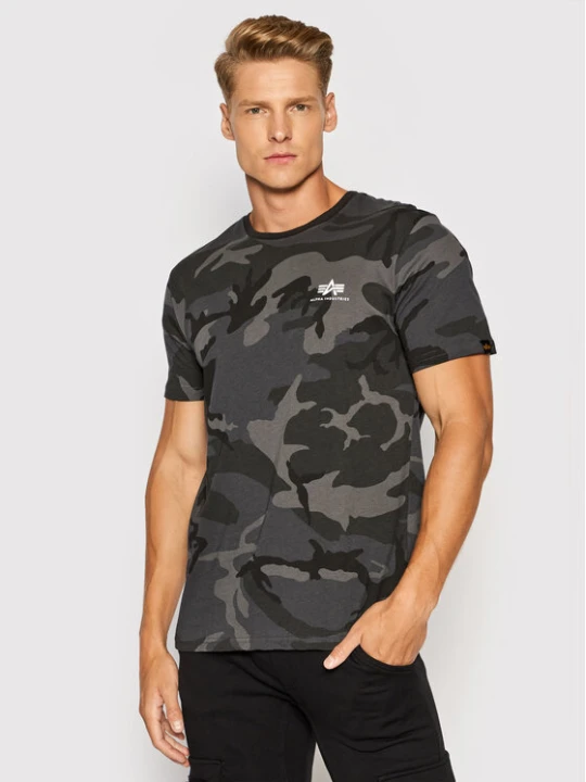 Foto del prodotto Alpha Industries T-shirt Backprint T Camo 128507C Nero Regular Fit