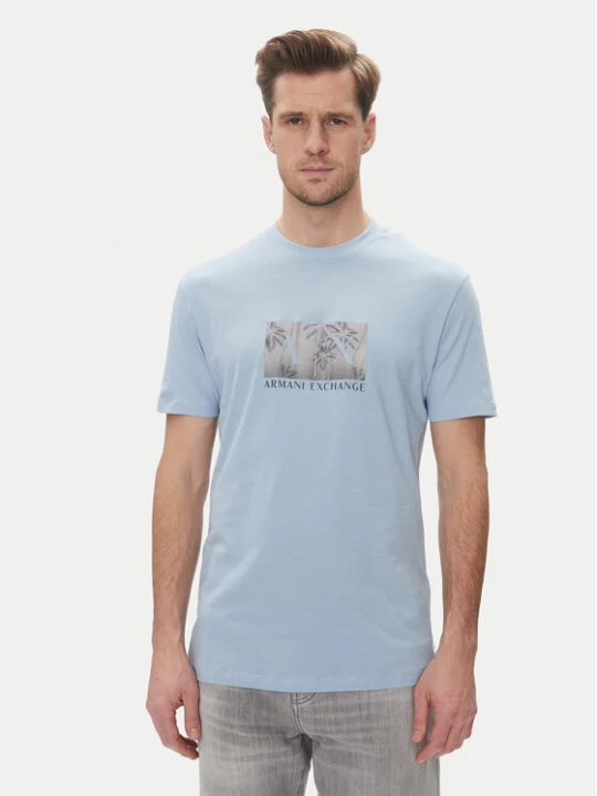 Foto del prodotto Armani Exchange T-shirt XM000555 AF10358 U9360 Celeste Regular Fit