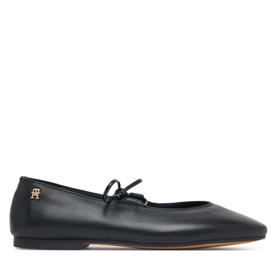 Foto del prodotto Ballerine Tommy Hilfiger Lace-Up Leather Ballerina FW0FW09542 Nero