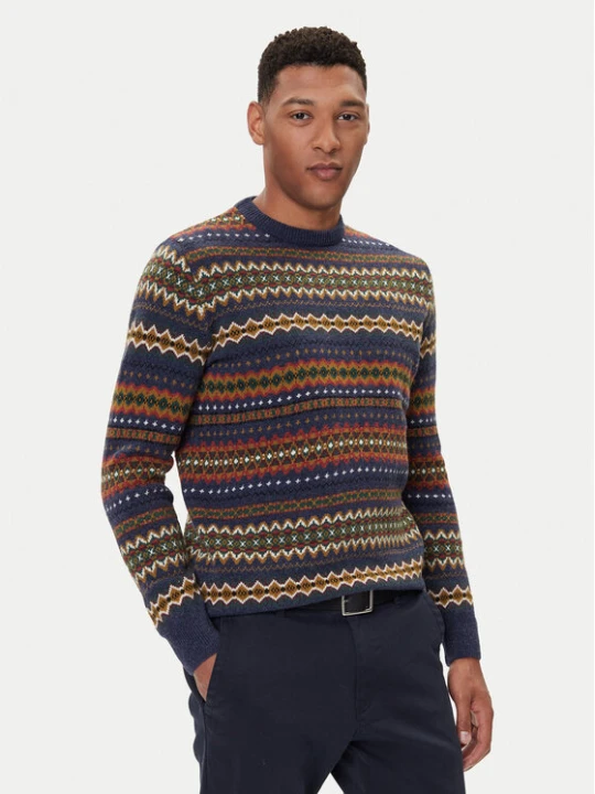 Foto del prodotto Barbour Maglione Case Fair MKN1027NY72 Blu scuro Regular Fit