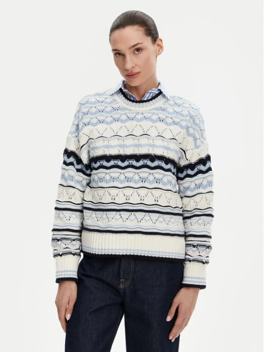 Foto del prodotto Barbour Maglione Eloise LKN1615MI11 Celeste Relaxed Fit