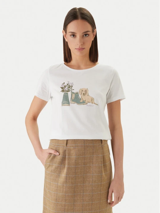 Foto del prodotto Barbour T-shirt Brambles LTS0712WH11 Bianco Regular Fit