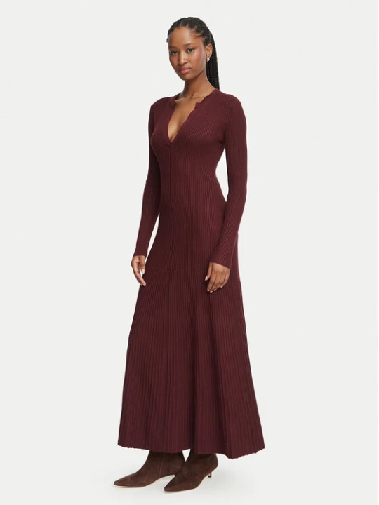 Foto del prodotto Bardot Vestito di maglia Rochie 60002DB Bordeaux A-Line Fit