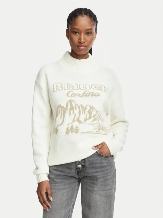 Foto del prodotto Blauer Maglione Fanesy 26WBLDM10617 007648 Crema Relaxed Fit