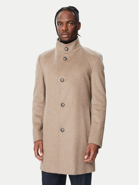 Foto del prodotto BOSS Cappotto di lana H-Hyde-SU-264 50571853 Beige scuro Slim Fit