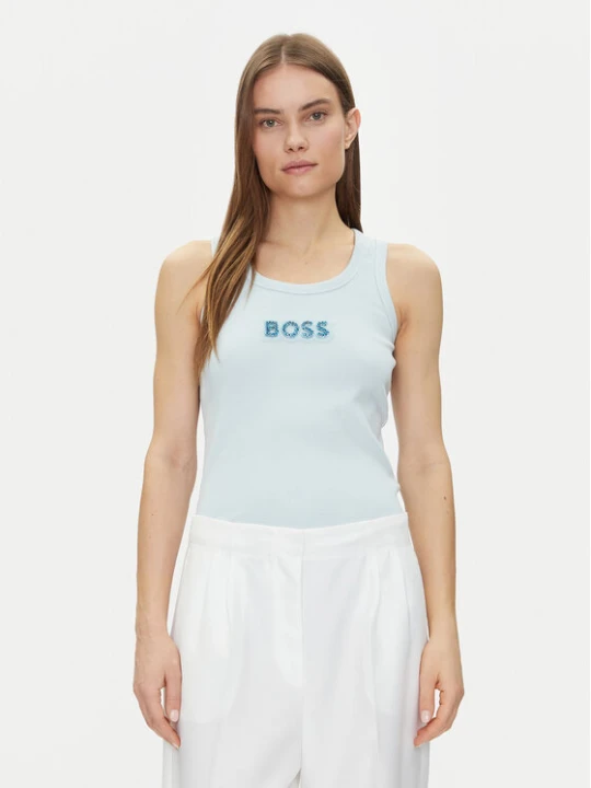 Foto del prodotto BOSS Top C-Ematite 50536985 Celeste Slim Fit