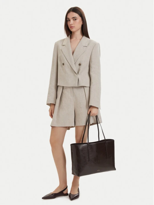 Foto del prodotto Calvin Klein Borsetta Foil Logo Glossy Tote W / Pouch LV04F3537G Marrone