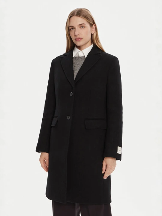 Foto del prodotto Calvin Klein Cappotto di lana LV044D558G Nero Slim Fit
