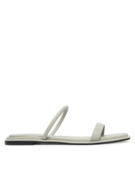 Foto del prodotto Calvin Klein Ciabatte Flat Sandal Squared 2-Bar Lth HW0HW02532 Grigio chiaro