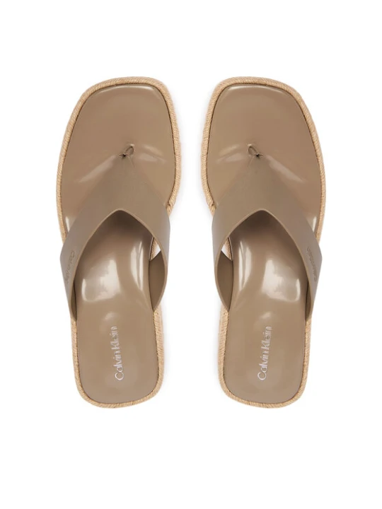Foto del prodotto Calvin Klein Infradito Block Heel Espa 50 Thong Lth HW0HW02902 Marrone