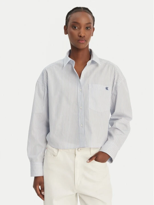 Foto del prodotto Calvin Klein Jeans Camicia LV047F105G Celeste Relaxed Fit Azzurro chiaro