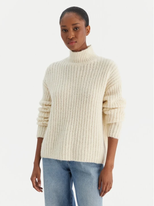 Foto del prodotto Calvin Klein Jeans Dolcevita Brushed Wool Ls LV044D361G Bianco Regular Fit