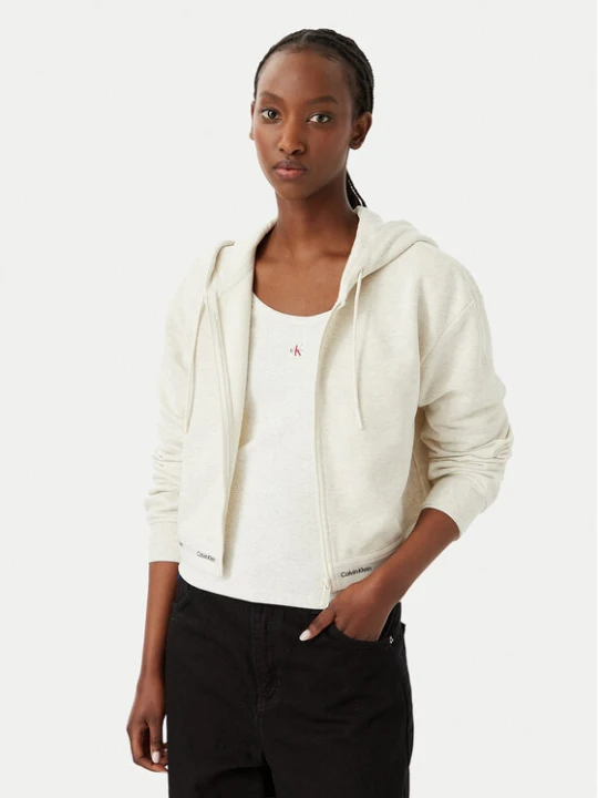 Foto del prodotto Calvin Klein Jeans Felpa LV047G252G Beige chiaro Cropp Fit