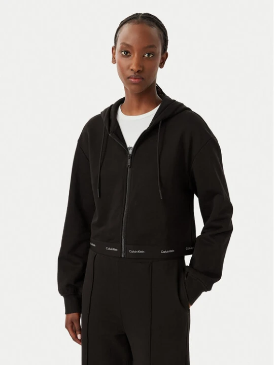 Foto del prodotto Calvin Klein Jeans Felpa LV047G252G Marrone scuro Cropp Fit