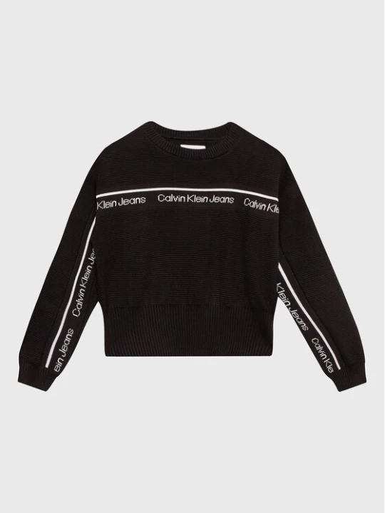 Foto del prodotto Calvin Klein Jeans Maglione Logo Tape IG0IG01847 Nero Regular Fit