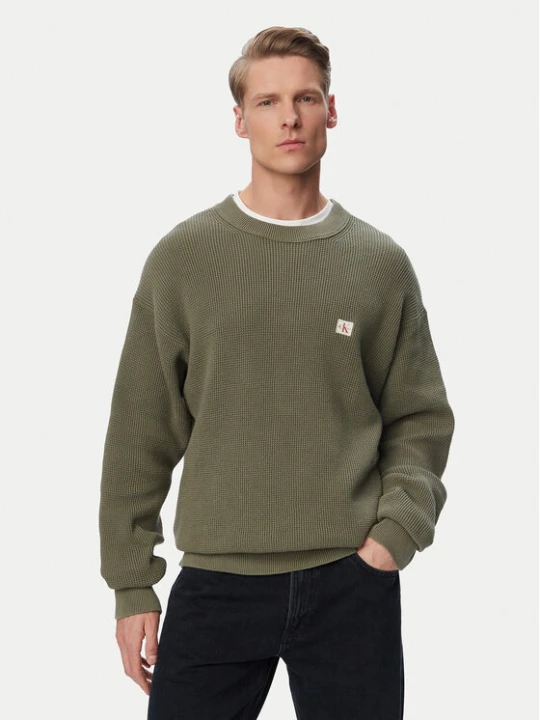 Foto del prodotto Calvin Klein Jeans Maglione LV04RD313G Verde scuro Regular Fit