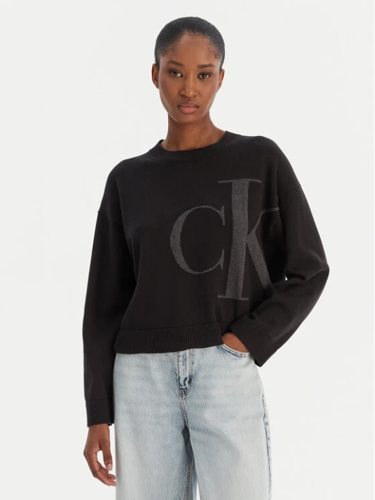 Foto del prodotto Calvin Klein Jeans Maglione Smooth LV047E304G Nero Regular Fit