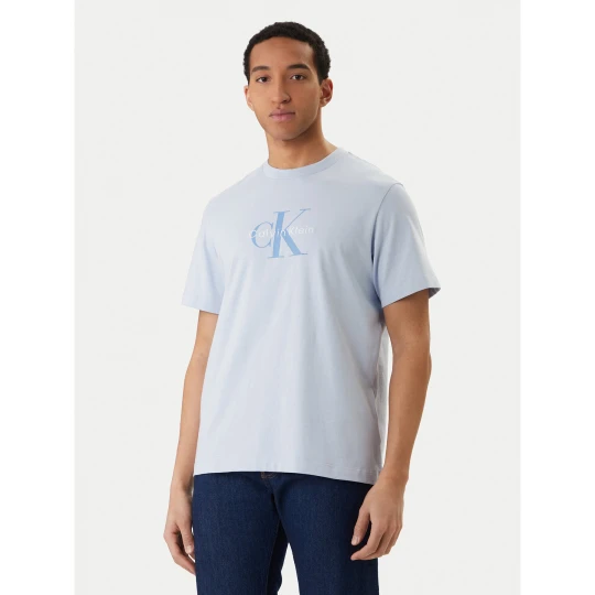 Foto del prodotto Calvin Klein Jeans T-shirt Hero Monologo LV04RB862G Celeste Regular Fit Azzurro chiaro